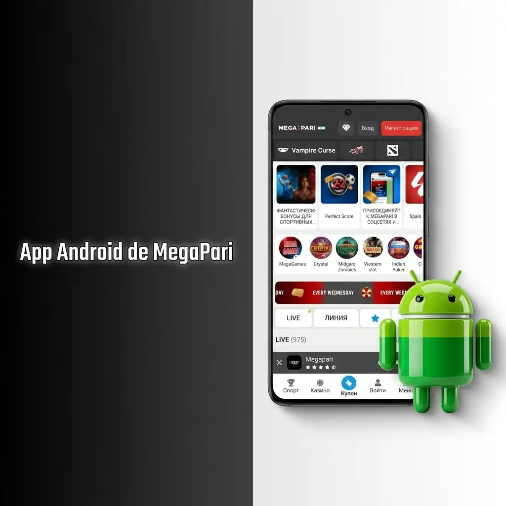 Descarga gratis la app Android de MegaPari para apostar y jugar al casino desde tu celular en minutos