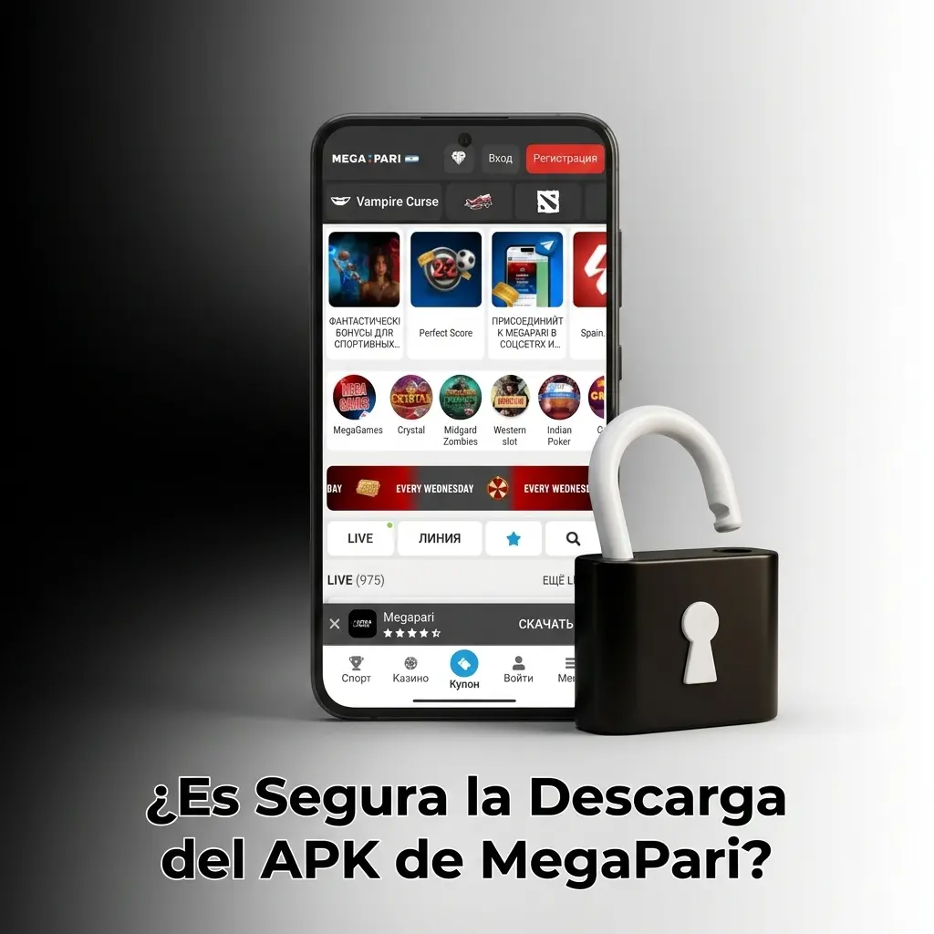Descarga segura del APK de MegaPari con licencia de Curaçao y cifrado SSL de 256 bits